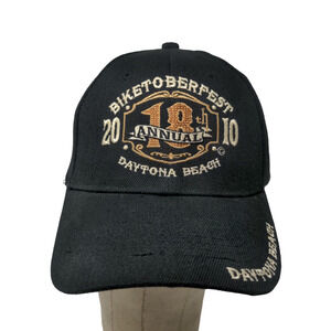 Capsmith Men's Biketoberfest 2010 Strapback Hat Black OSFA Embroidered Logo